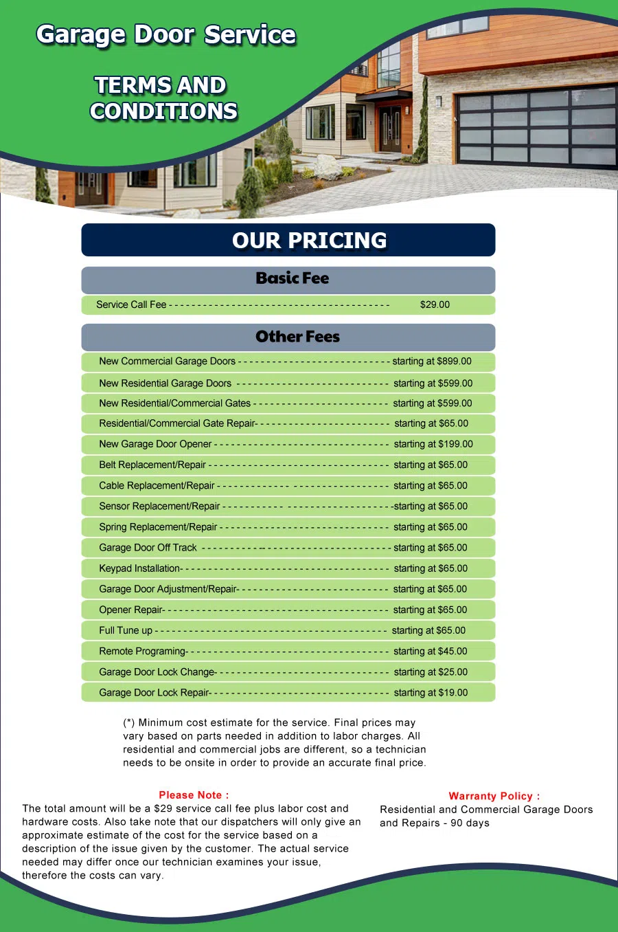 Neighborhood Garage Door Nashville, TN 615-608-4035